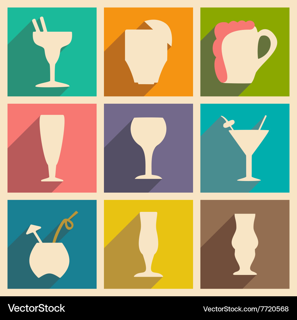 Flat with shadow concept and mobile application vector image