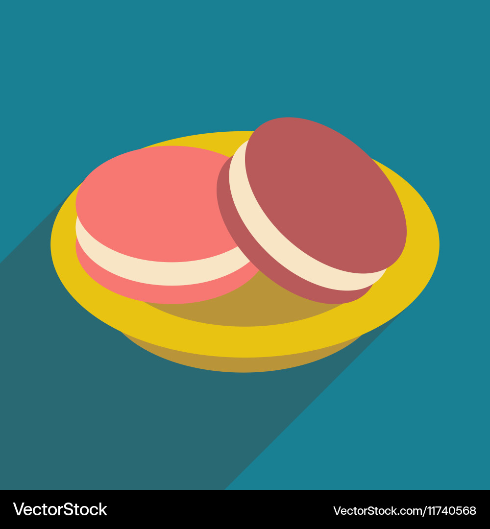 Flat with shadow icon and mobile application ice Vector Image