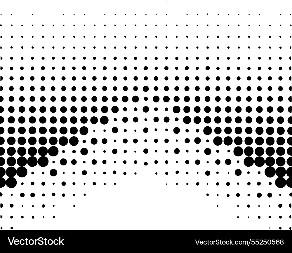 Halftone dot pattern with black gradient effect Vector Image