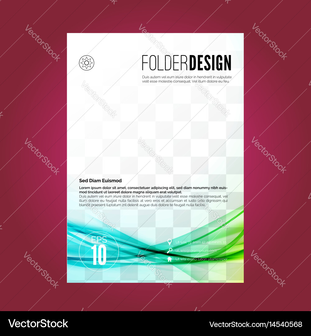 Modern abstract pattern folder design layout vector image
