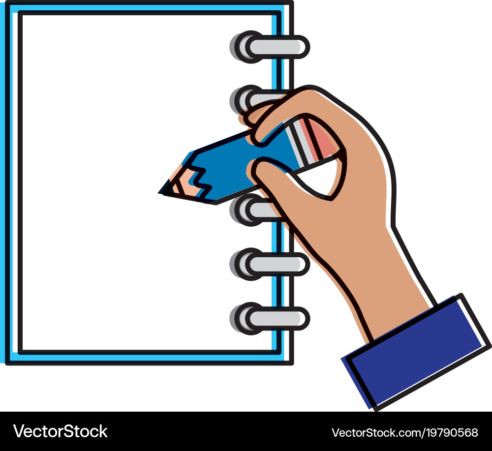 Note book with hand write Vector Image