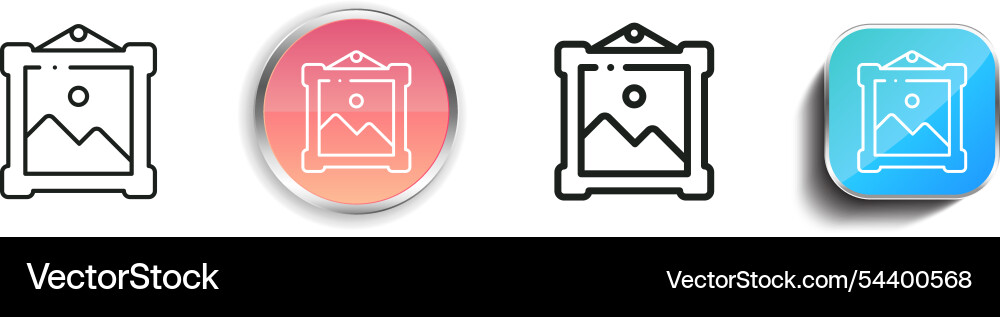 Rahmen-Icon dünne lineare regelmäßige und Schaltfläche Stil Rahmen-Icon dünne lineare regelmäßige und Schaltfläche Stil vektorbild