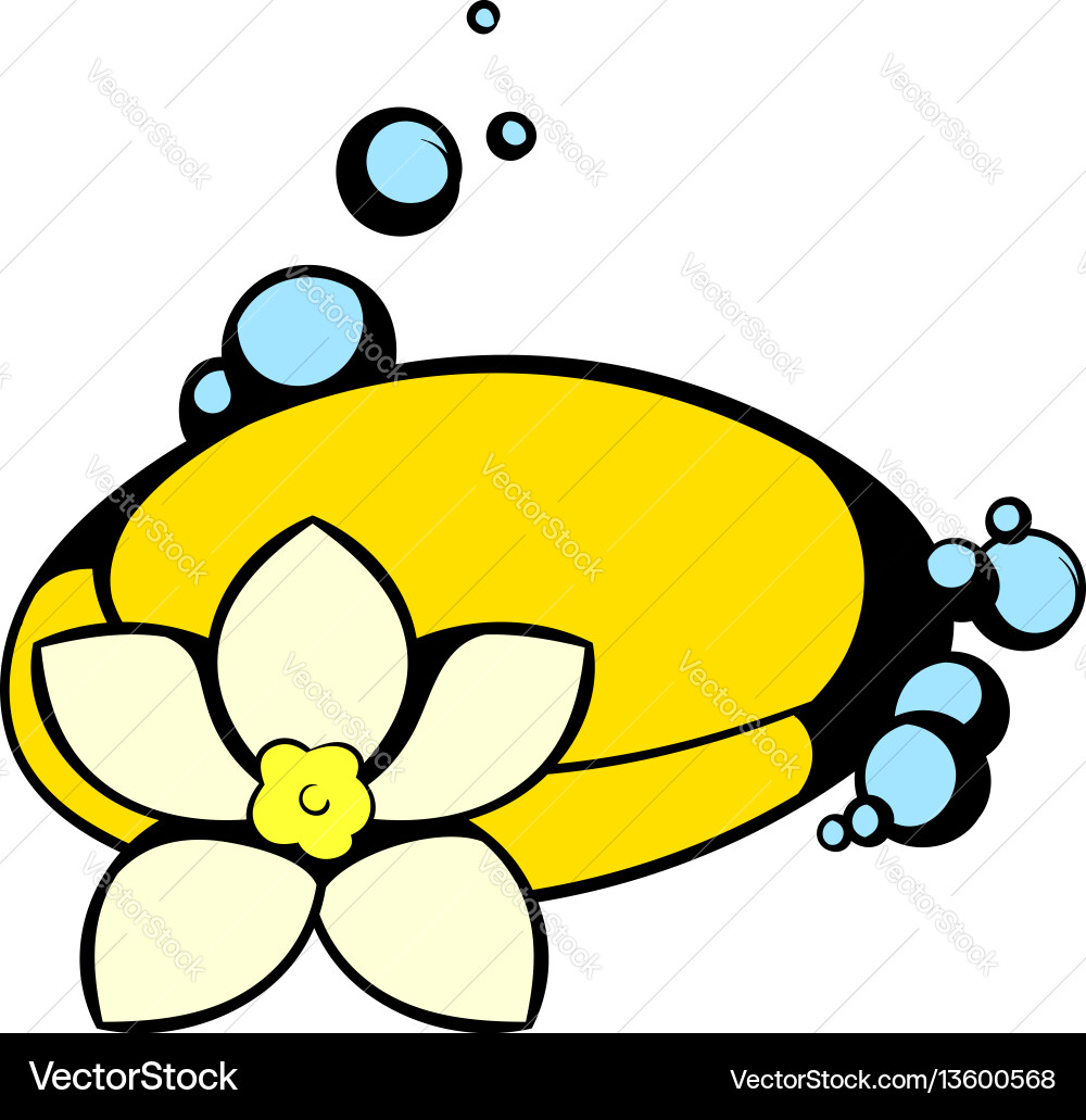 Shell and flower icon cartoon Shell and flower icon cartoon vector image