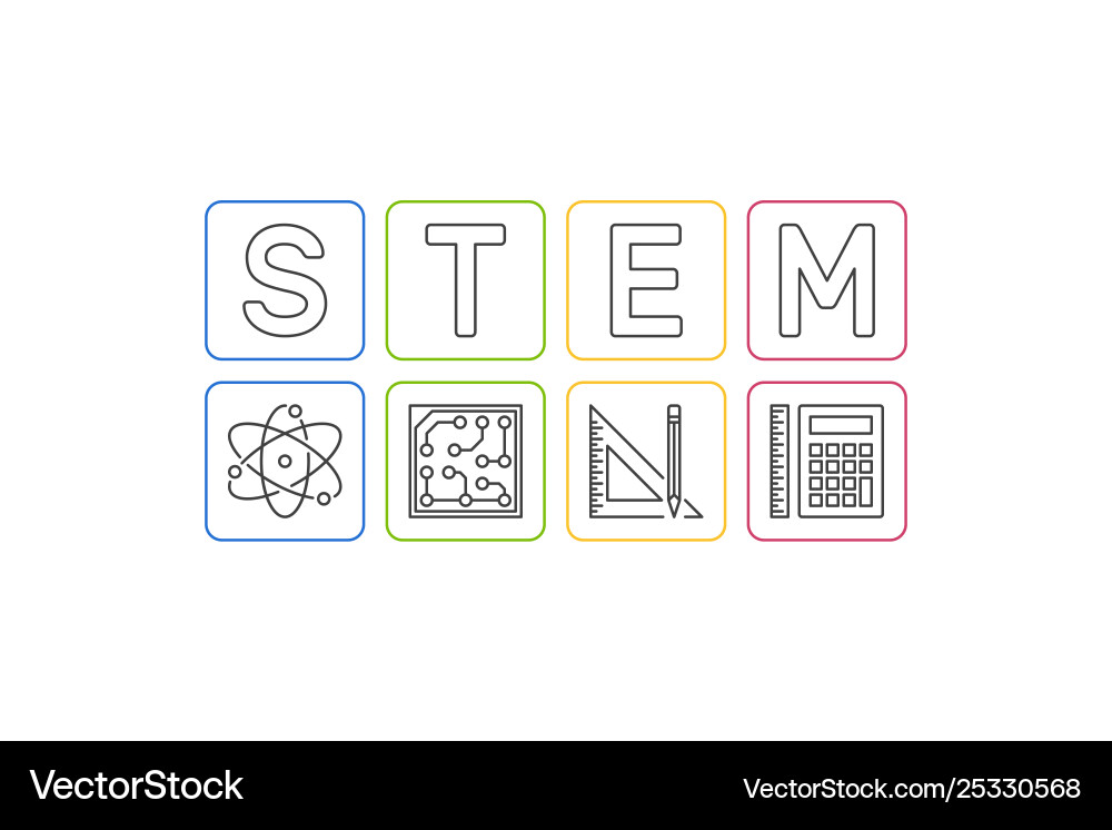 STEM Education Concepts Vector Image