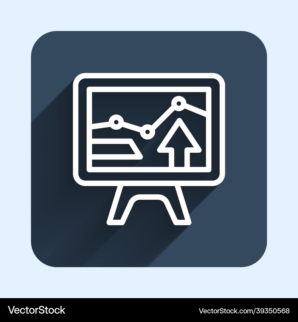 White Line Computermonitor mit Diagramm-Diagramm-Symbol White Line Computermonitor mit Diagramm-Diagramm-Symbol vektorbild