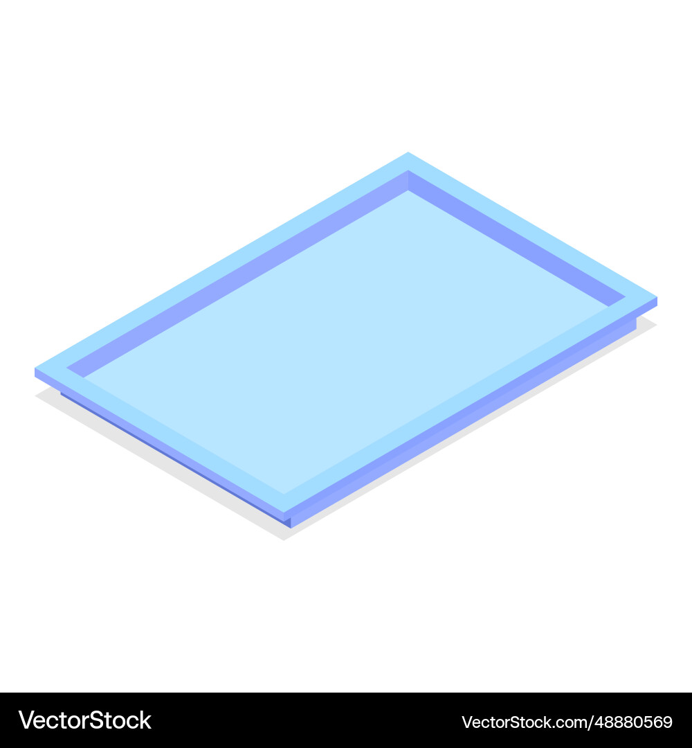 3d isometric flat set of empty serving Vector Image