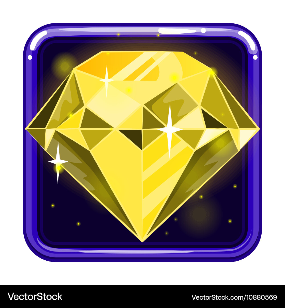 Application icon with gems 3 vector image