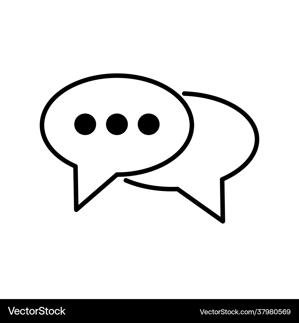 Bubble speech icon with three dot image Bubble speech icon with three dot image vector image