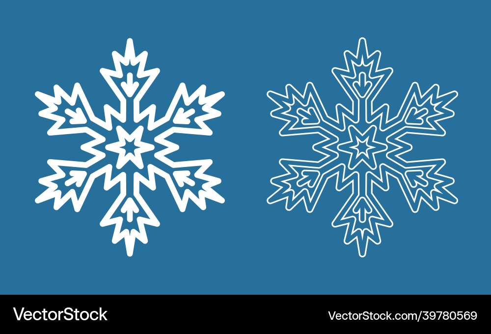Christmas white snowflake icon Christmas white snowflake icon vector image