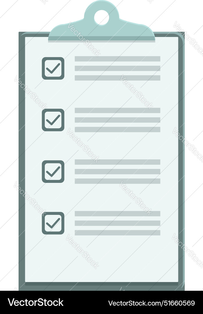 Clipboard showing check marks representing Clipboard showing check marks representing vector image