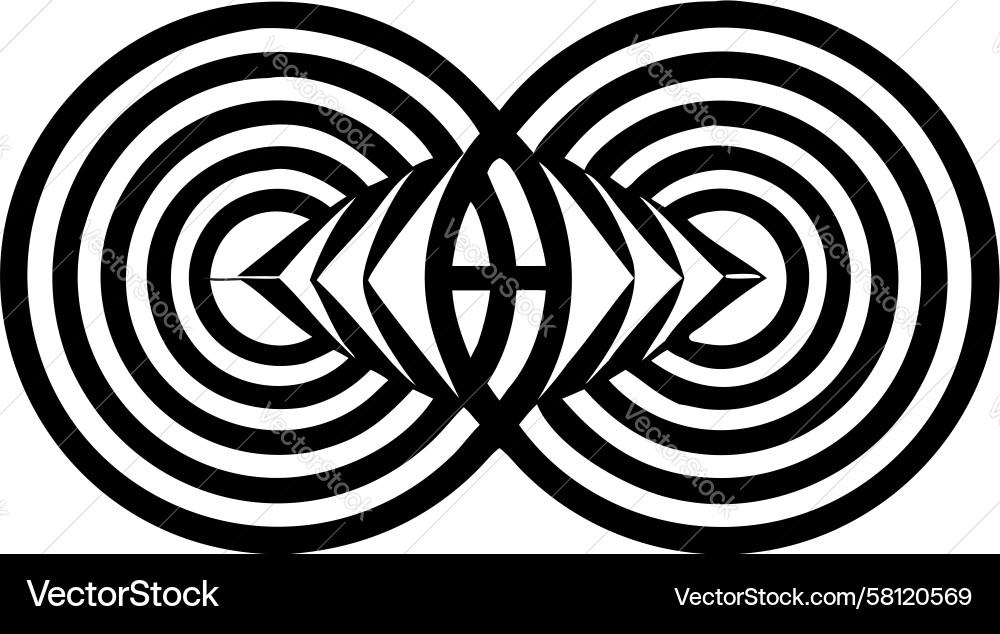 Connected Circle Patterns Vector Image