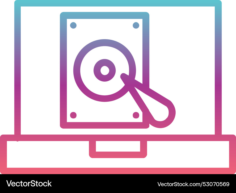 Disk line gradient design Vector Image