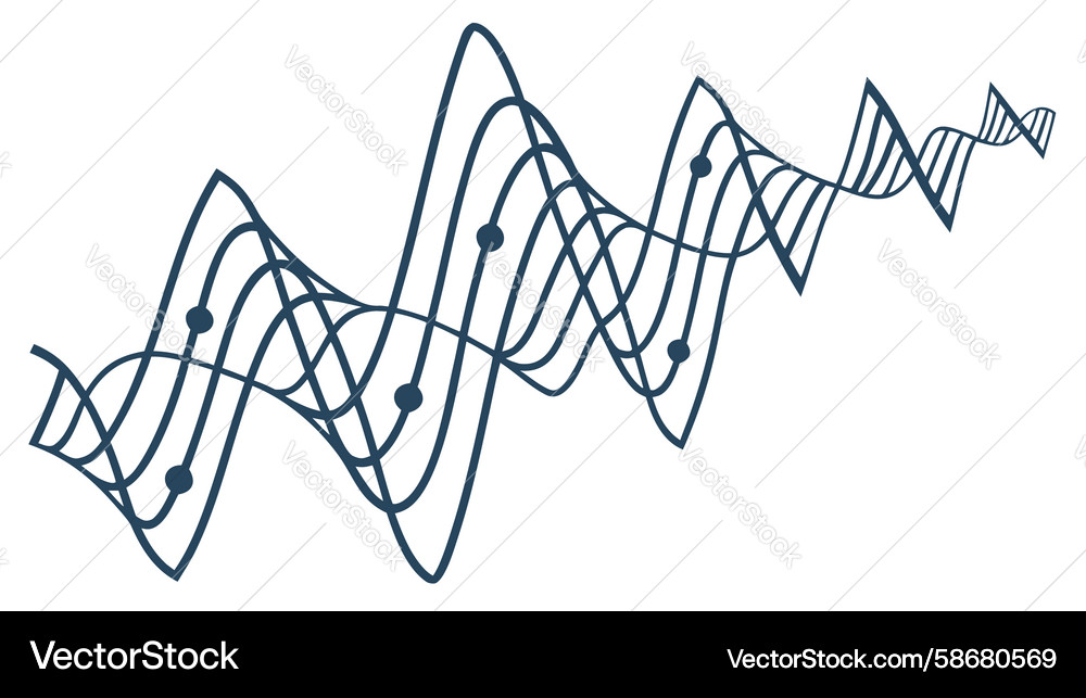 Dynamic abstract sound waveform design generative Vector Image