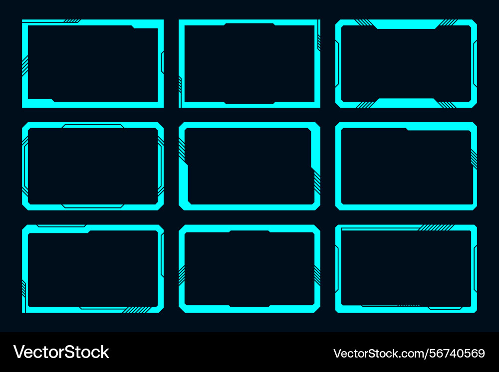 Frame hud square shape futuristic interface Frame hud square shape futuristic interface vector image