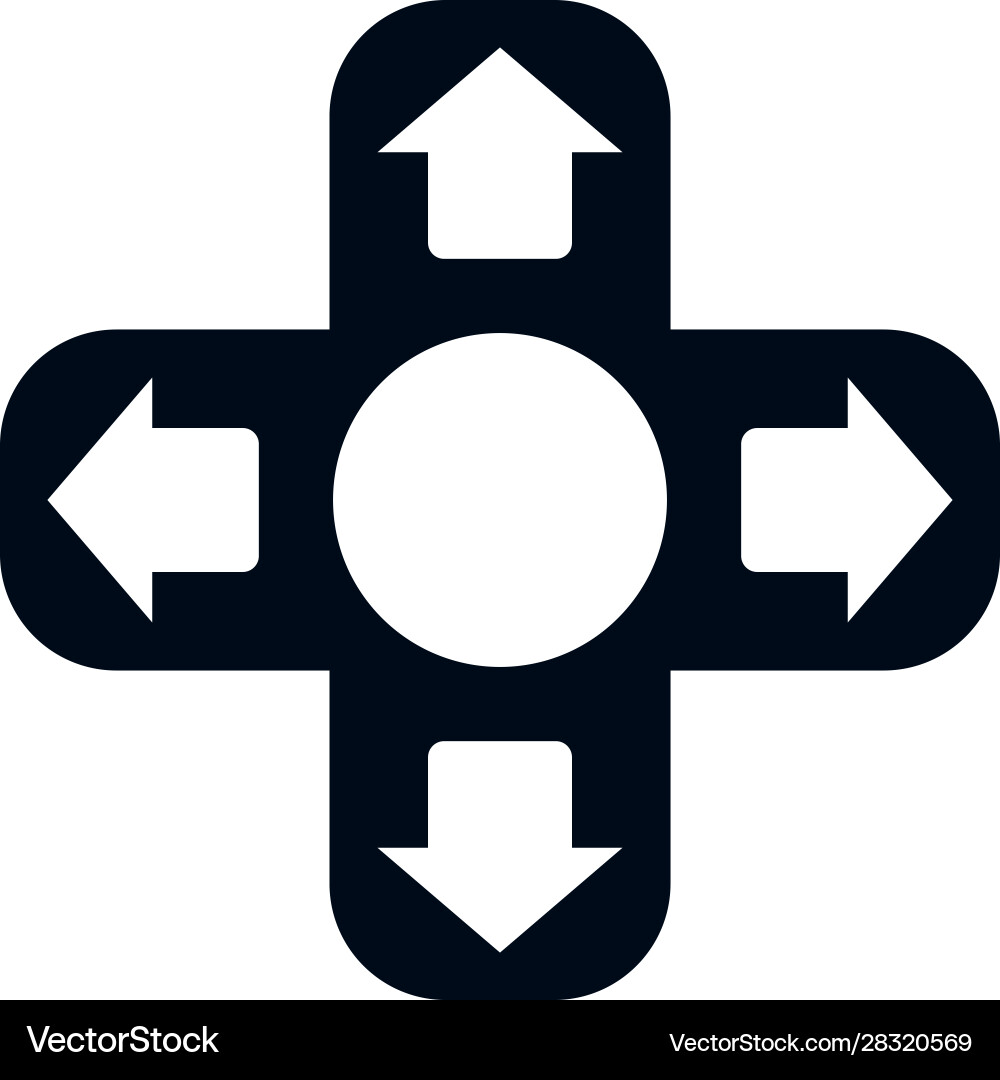 Game Controller Arrows Button Vector Image