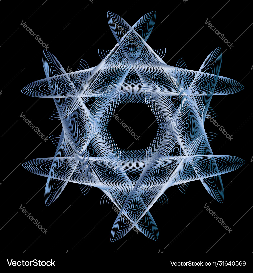 Guilloche hexagonal abstract element Guilloche hexagonal abstract element vector image