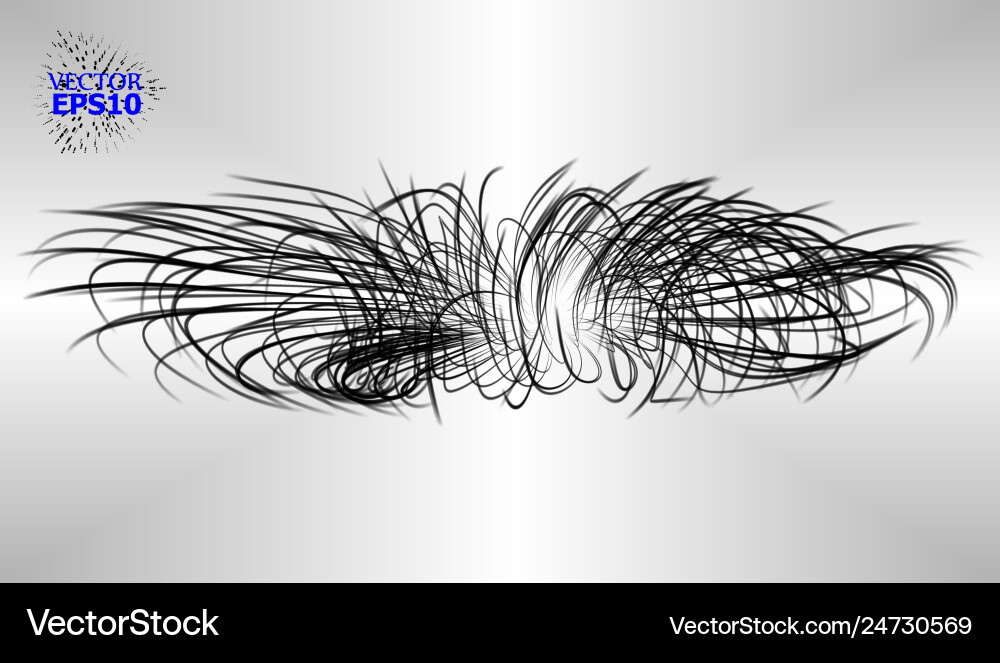 Hinges and spirals of black stripsbig bang 3d Hinges and spirals of black stripsbig bang 3d vector image