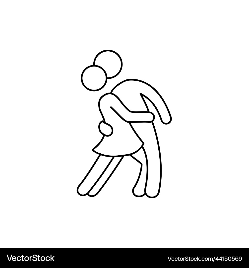Line dancer couple icon latin tango salsa girl Line dancer couple icon latin tango salsa girl vector image