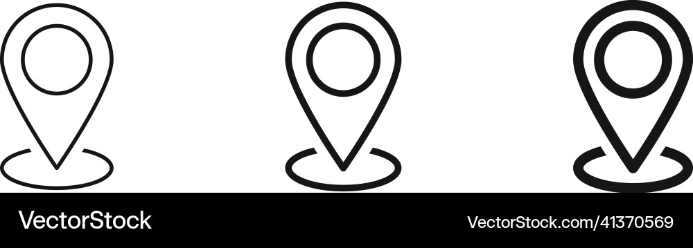 Location pin icon map pointer marker symbol gps Vector Image