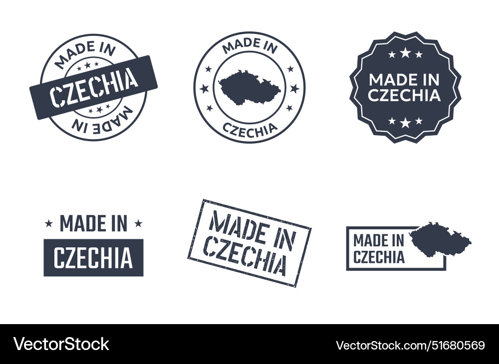 Made in czech republic icon set product icons Made in czech republic icon set product icons vector image