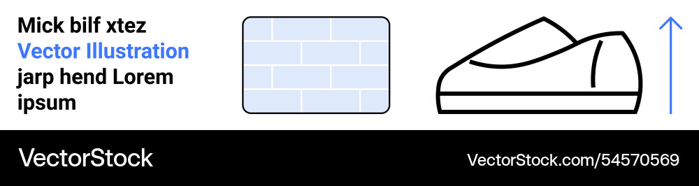 Minimalistic design featuring text brick pattern Vector Image
