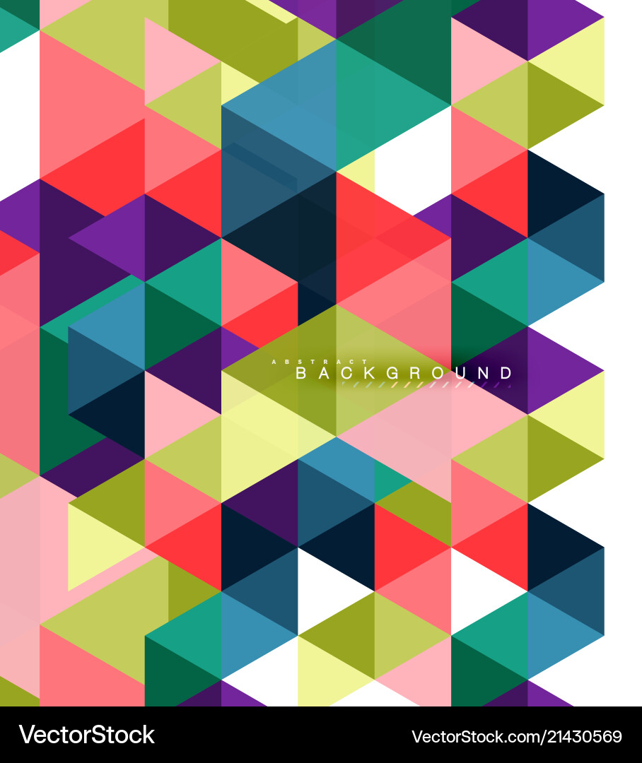 Multicolored triangles abstract background mosaic Multicolored triangles abstract background mosaic Vector Image