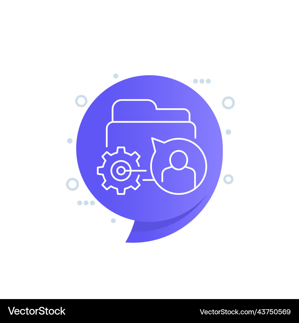 Project manager line icon for web vector image