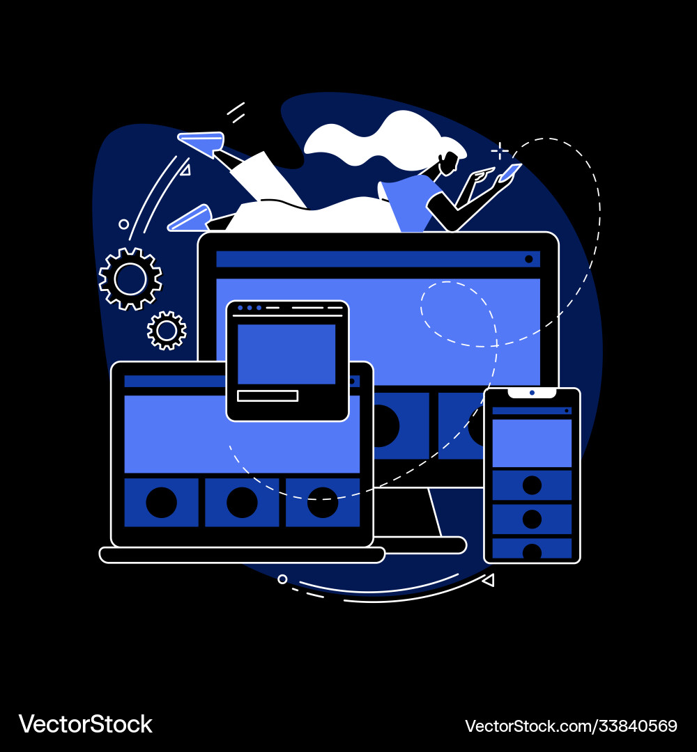 Responsive web design abstract concept vector image