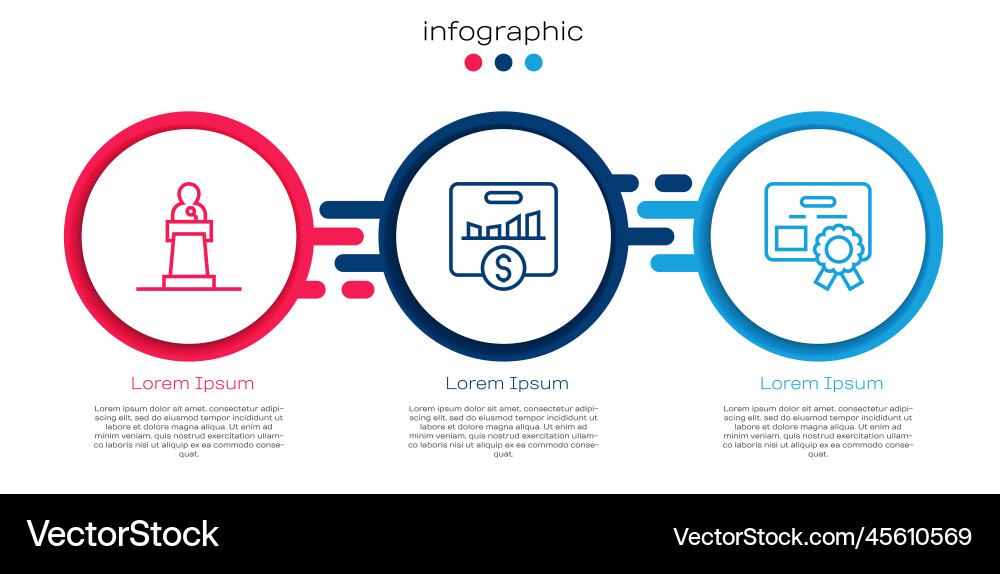 Set line speaker key performance indicator Set line speaker key performance indicator Vector Image