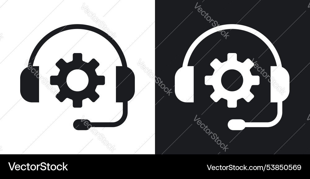 Technical support icon set Vector Image