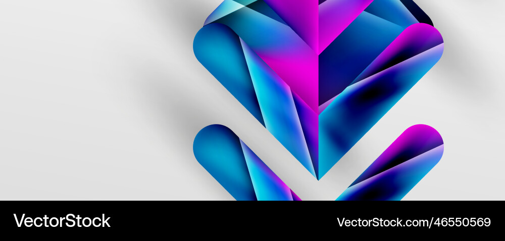 Triangle fluid color gradient abstract background vector image