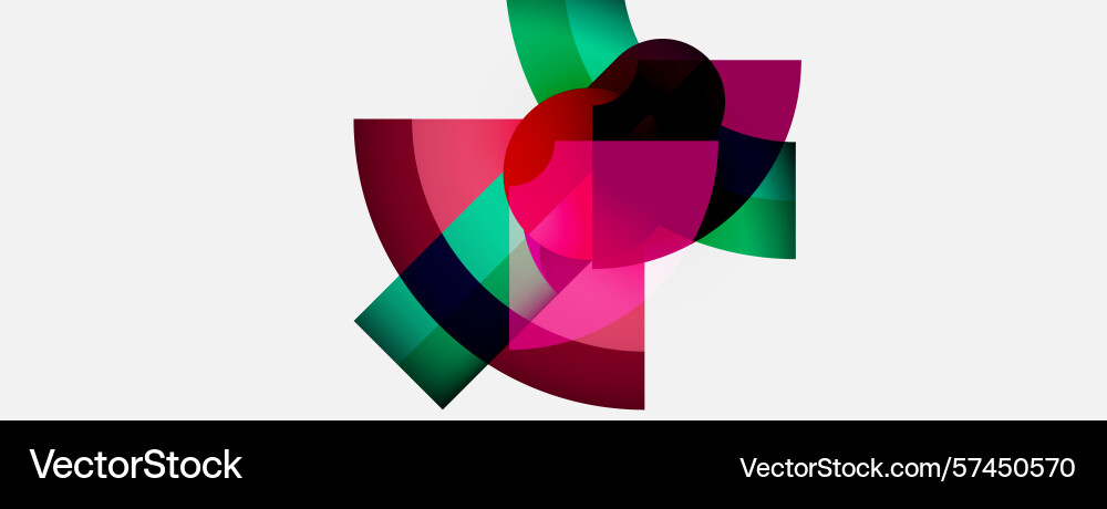 Abstract composition overlapping colorful shapes Abstract composition overlapping colorful shapes Vector Image