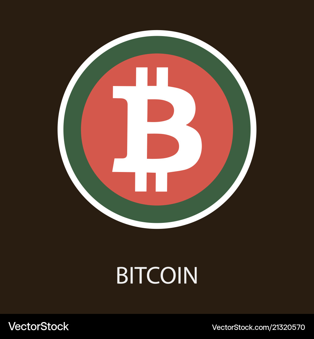 Bitcoin physical bit coin digital currency Bitcoin physical bit coin digital currency Vector Image