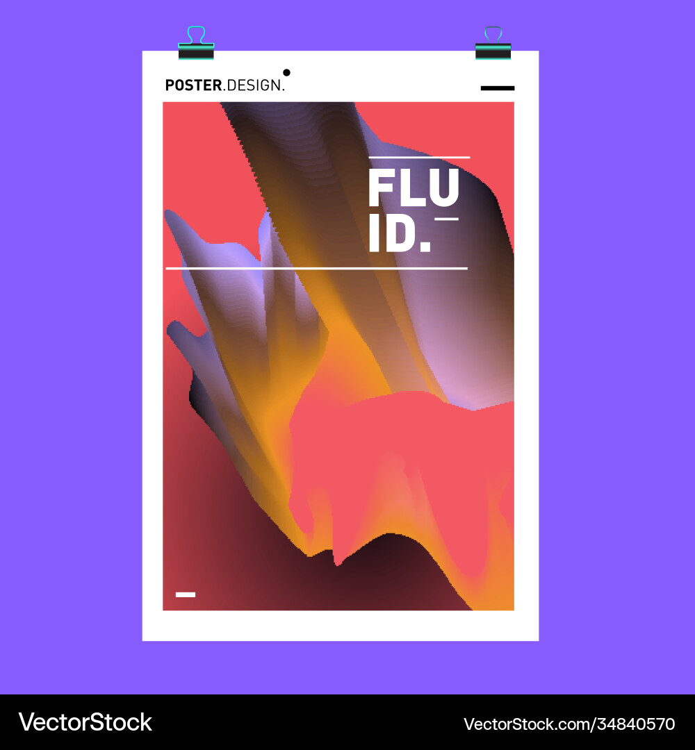 Colorful abstract fluid gradient pattern Vector Image