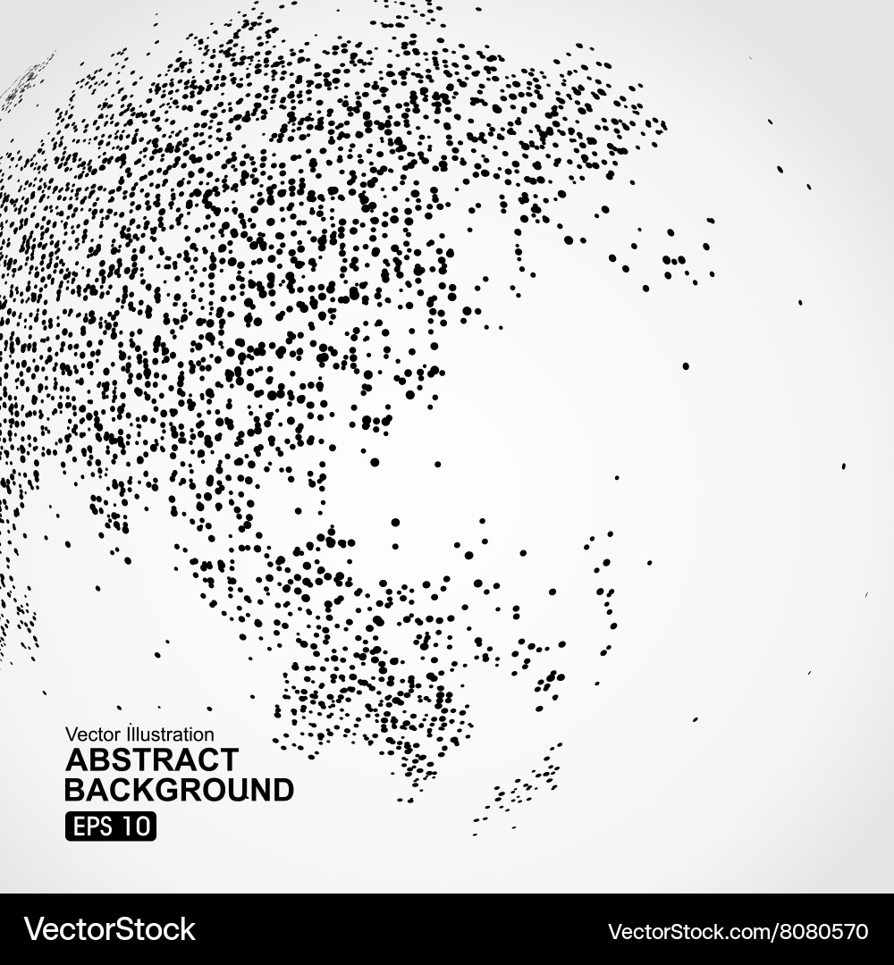 Dots three-dimensional map of the world abstract vector image
