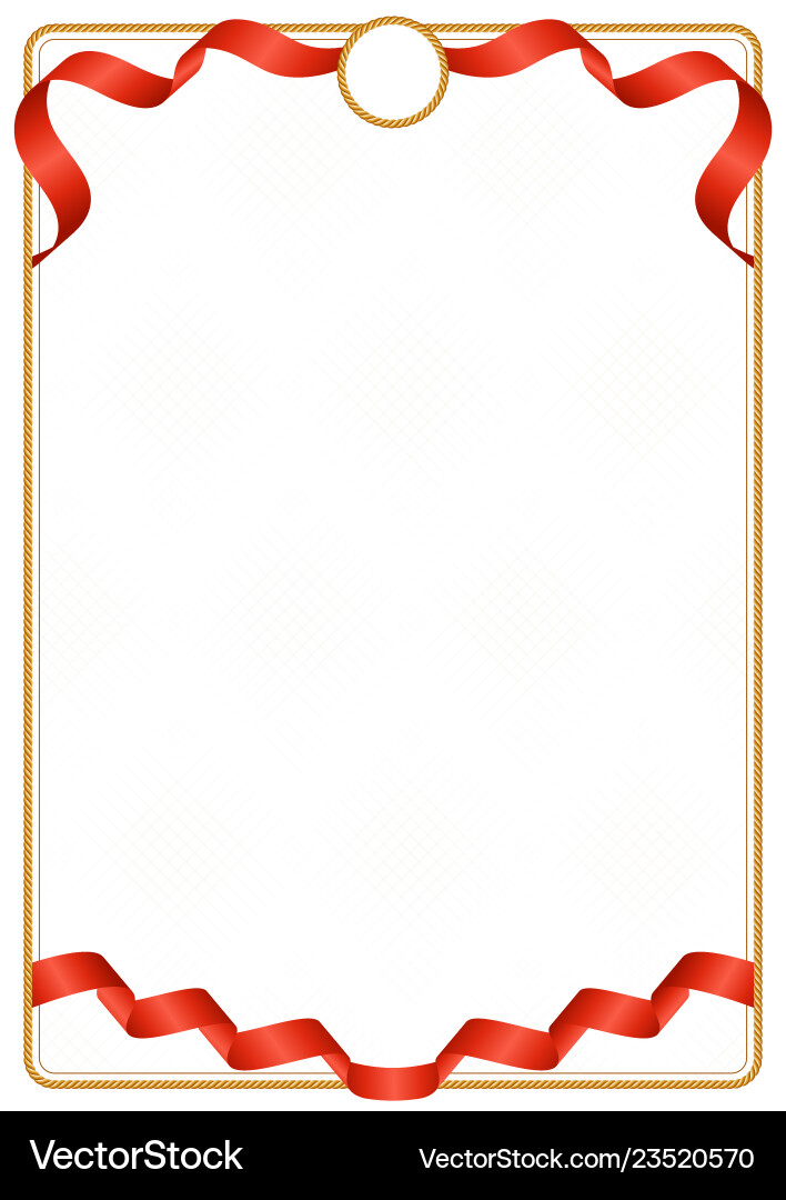Frame and border of hong kong colors flag Vector Image