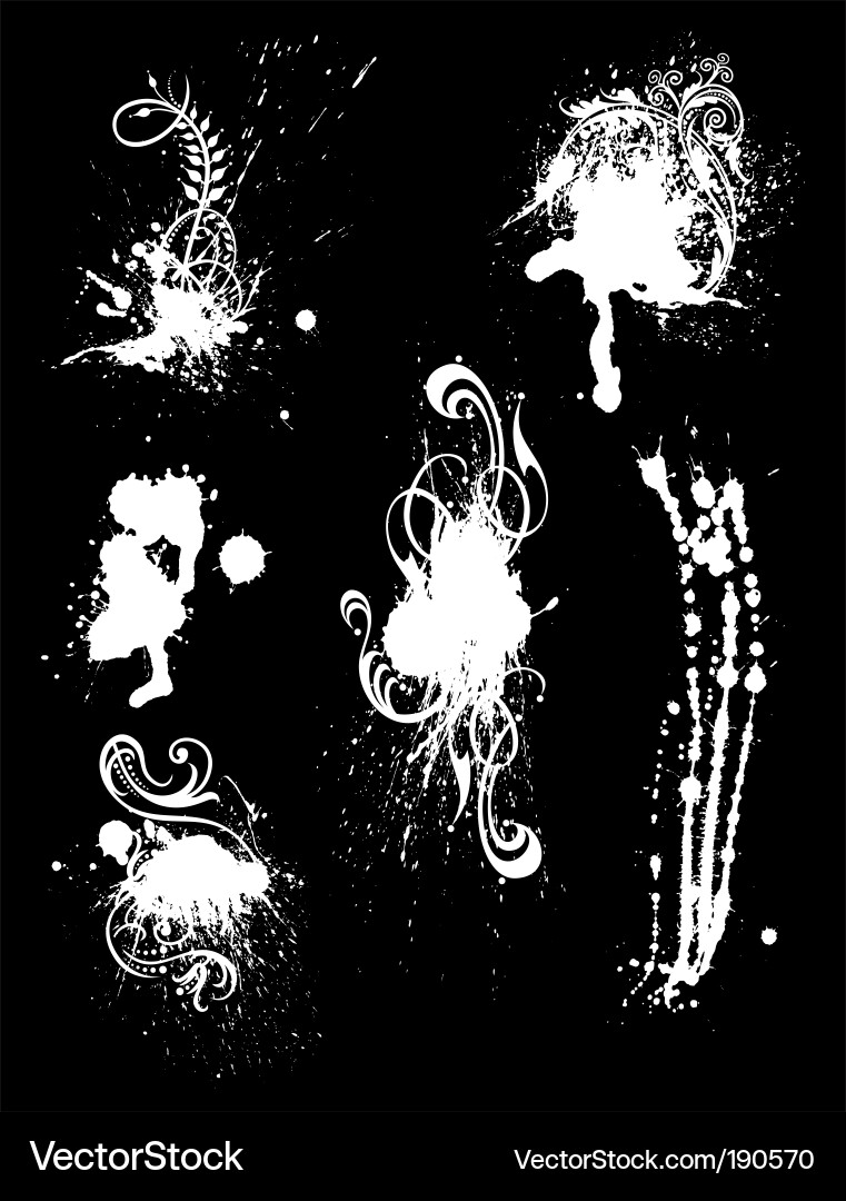 Ink Blots - Abstract Pattern vector image