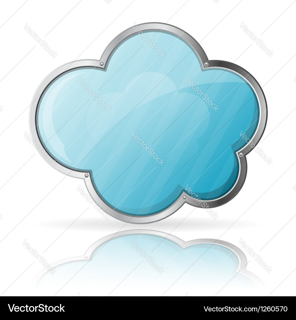 Isolated Cloud with Reflection vector image