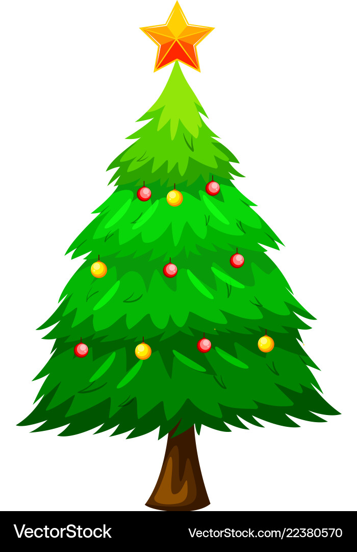 Large green christmas tree Royalty Free Vector Image