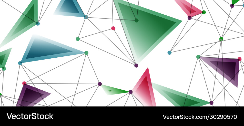 Line points connections triangular technology Vector Image