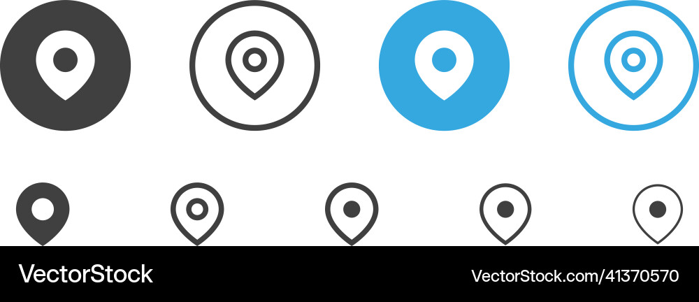 Location pin icon map pointer marker symbol gps Vector Image