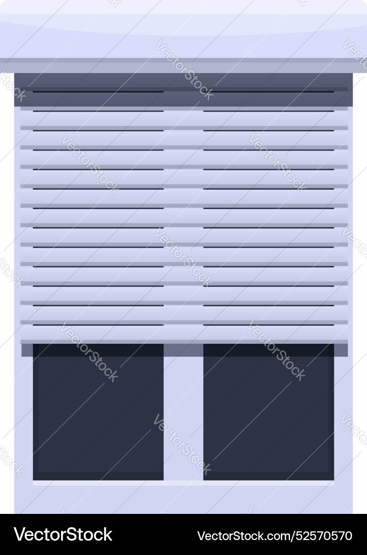 Modern window being protected by external rolling Vector Image