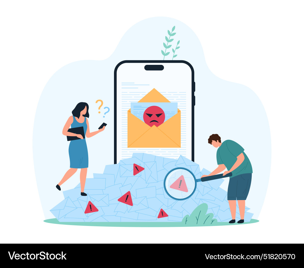 Overload of notifications about incoming emails Overload of notifications about incoming emails Vector Image