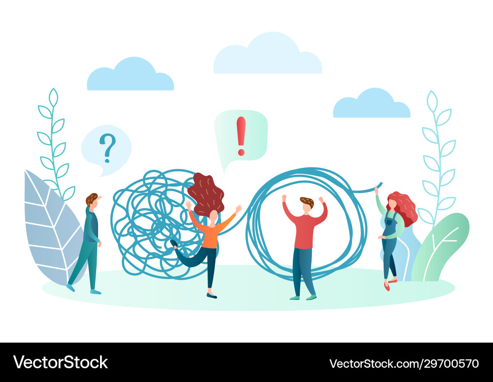 People experiencing problems and asking questions People experiencing problems and asking questions vector image