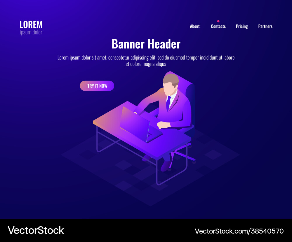 Programmer at work isometric software development Programmer at work isometric software development vector image