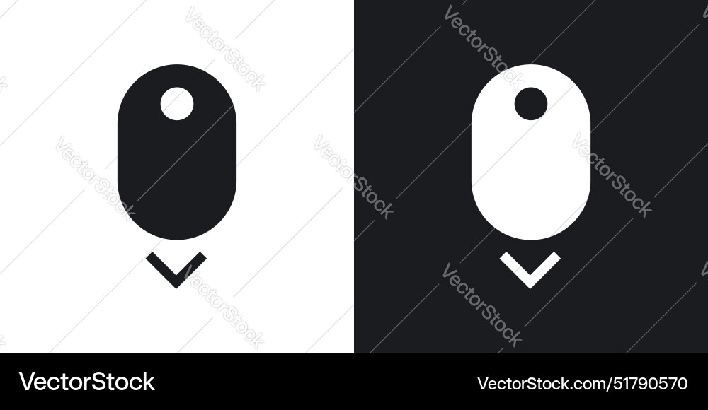 Scroll down computer mouse icon Vector Image