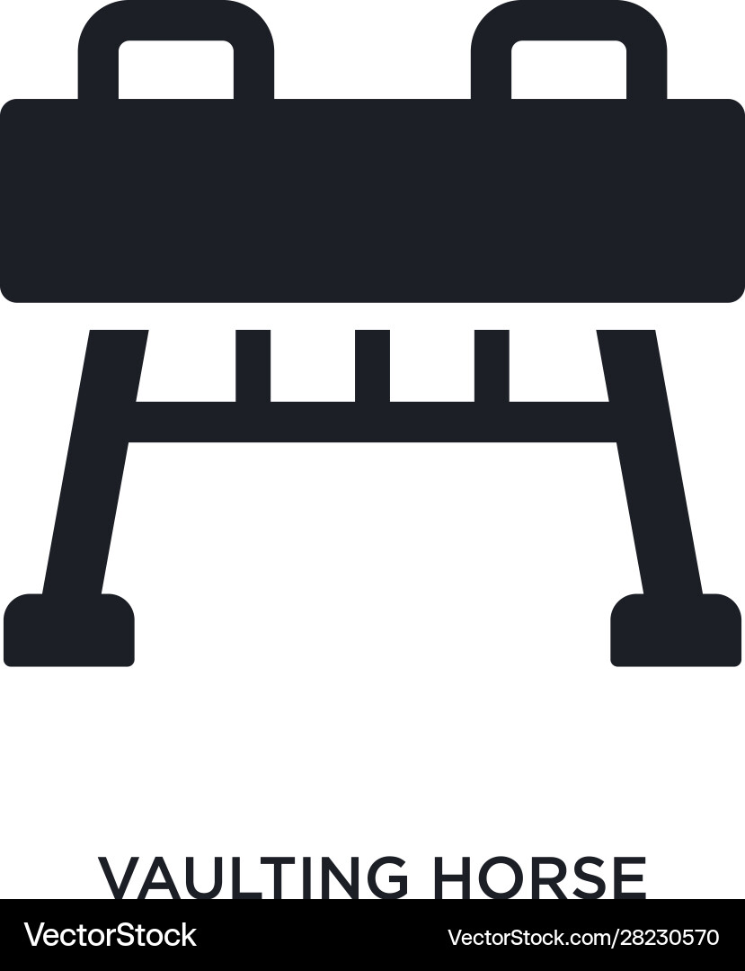 Vaulting horse isolated icon simple element from vector image