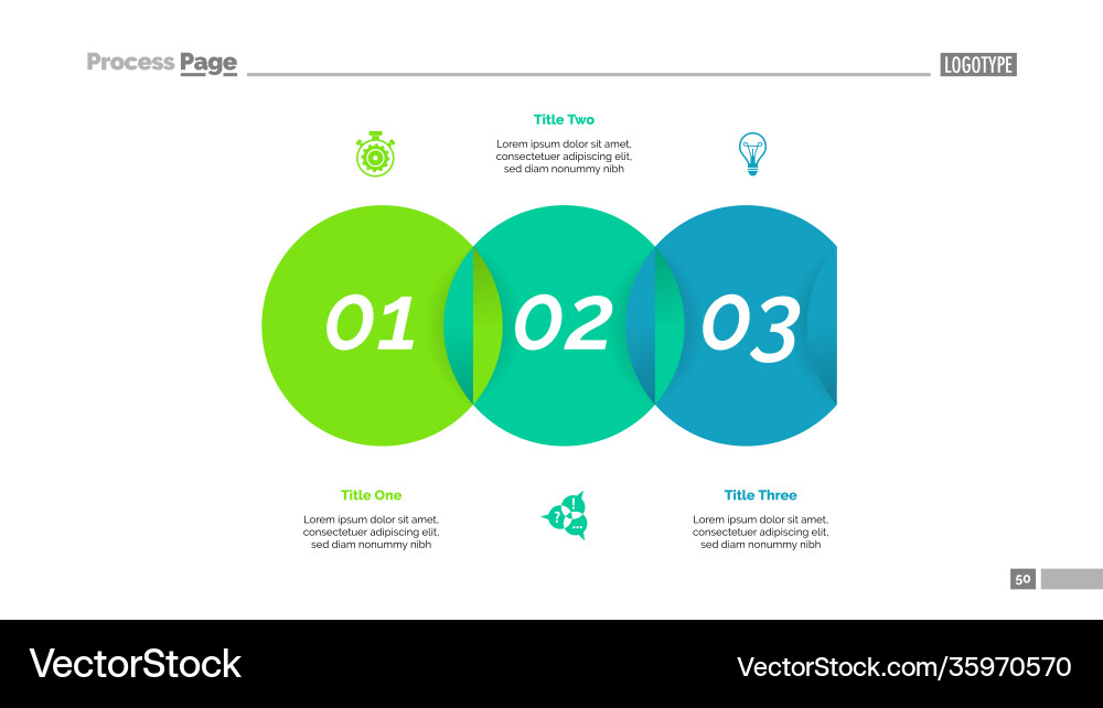 Venn diagram with three elements template vector image