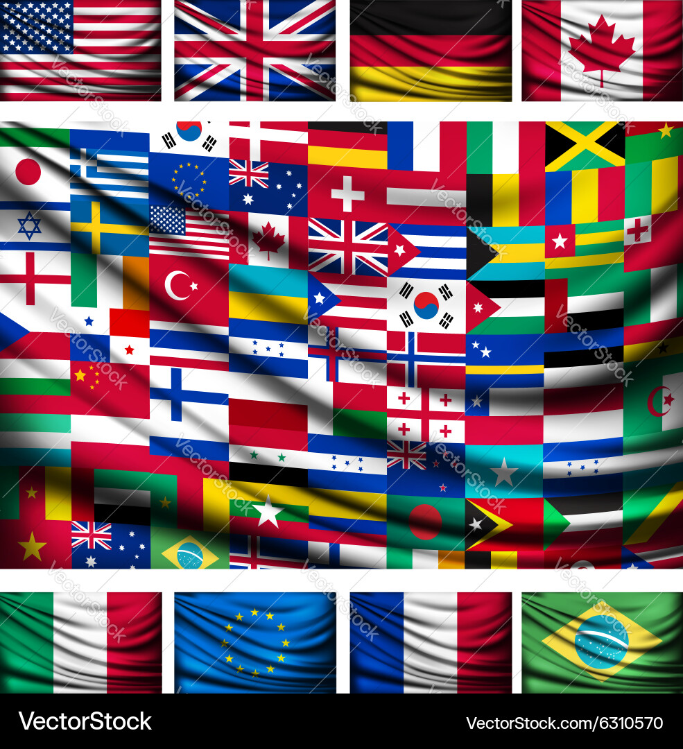 Breathtaking World Flags Free Vector Images