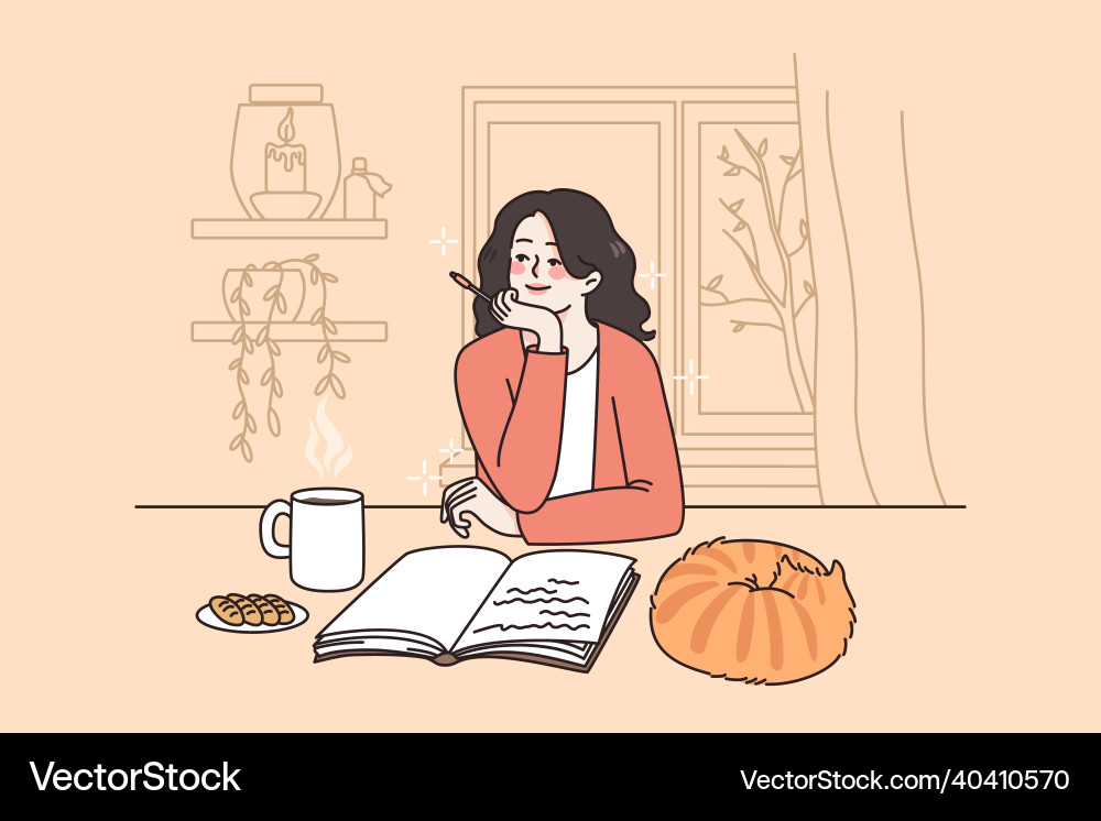 Writing notes and story concept Vector Image